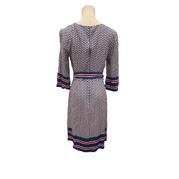 Boden Floral Feminine Boho Nautical Andrea Belted Shirt‎ Dress Fluted Sleeve 6R - Picture 8 of 13